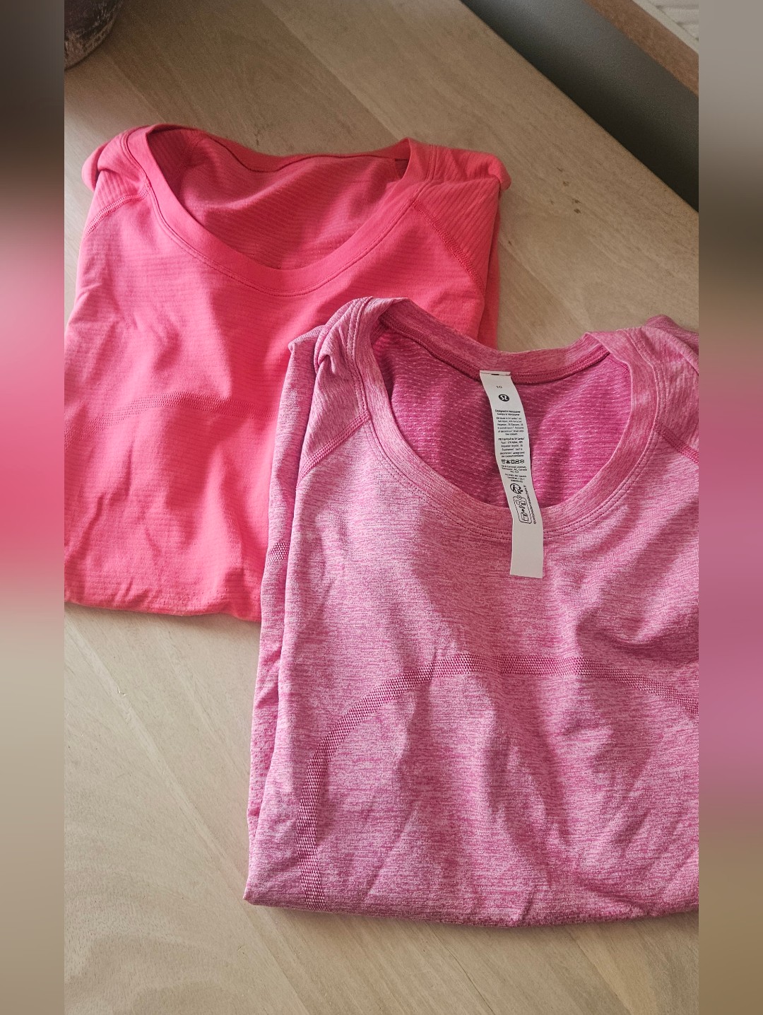 Lululemon Pink Heather Athletic Tees  2 Tees